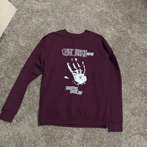 Women's Burgundy Crew Neck Sweater